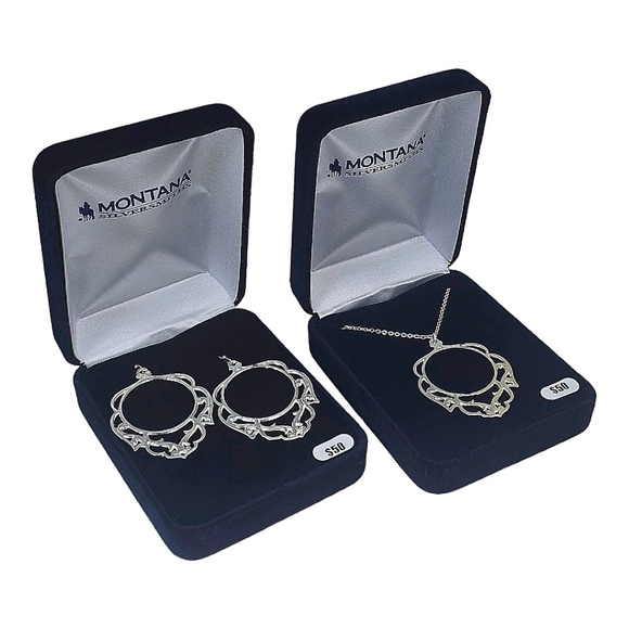 Montana Silversmiths Wide Open Spaces Filigree Necklace & Earrings Set - Picture 5 of 11